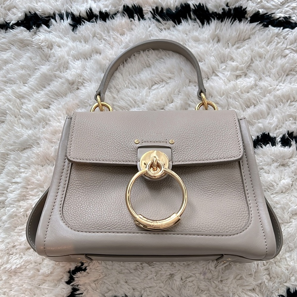Chloe Mini Tess Day Bag in Motty Grey